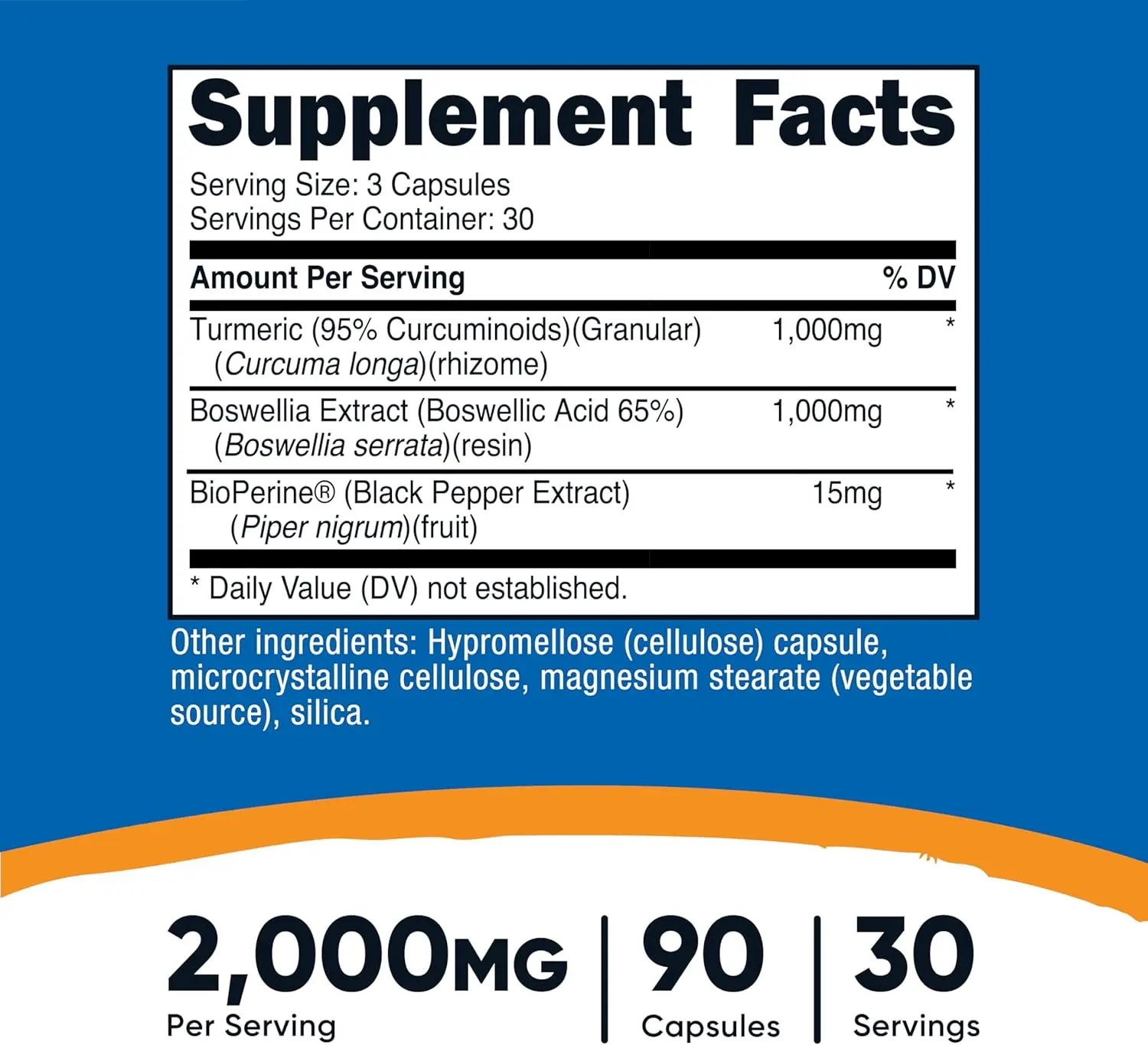 Nutricost Turmeric + Boswellia 2000 mg Capsules